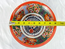 Load image into Gallery viewer, Vintage Saji Japan China Floral Dragon Design 9 Inch Bowl

