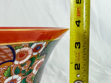 Load image into Gallery viewer, Vintage Saji Japan China Floral Dragon Design 9 Inch Bowl
