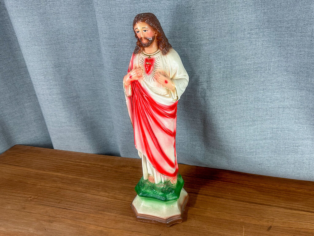 Vintage Made in Mexico Religious Jesus Statue