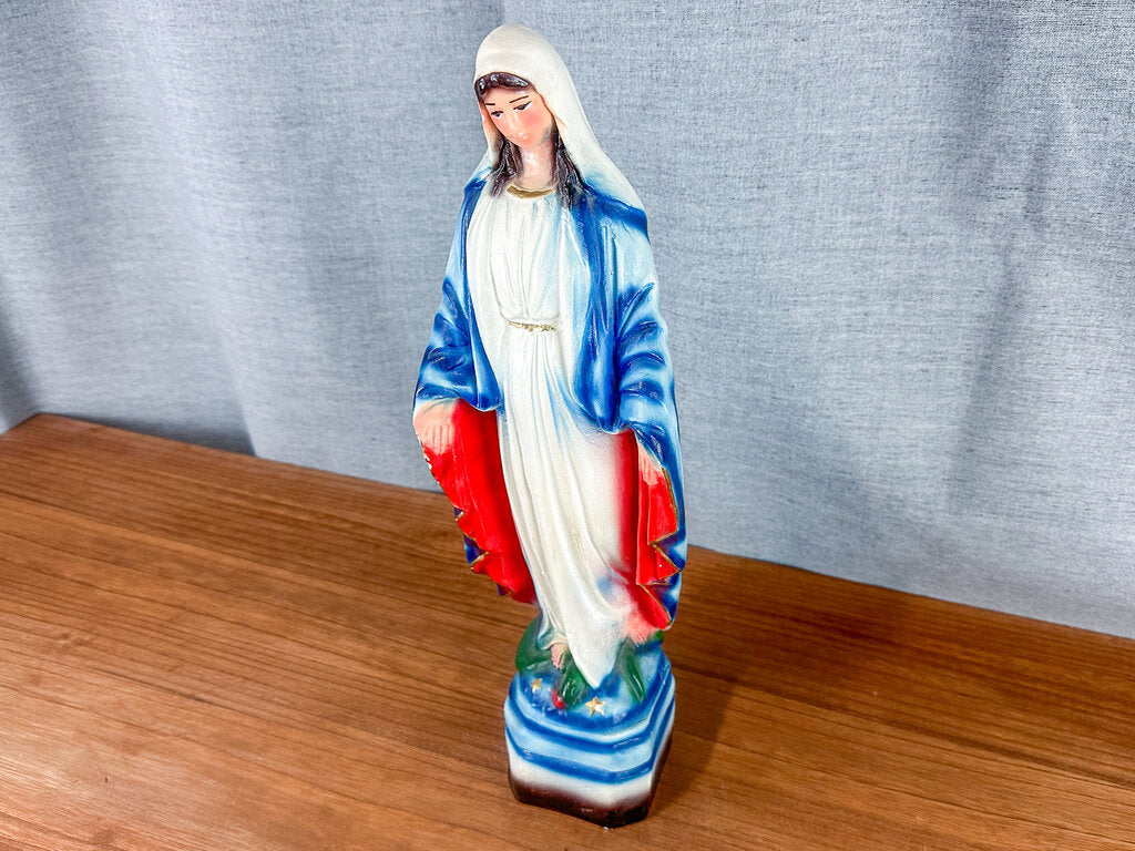 Vintage Made in Mexico Religious Virgin Mary Statue