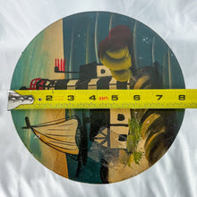 Load image into Gallery viewer, Vintage Hand-Painted Nautical Themed Stool
