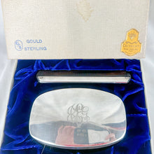 Load image into Gallery viewer, Vintage Gould Sterling Silver Mahogany Wood Brush and Comb Set with Box

