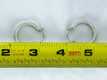 Load image into Gallery viewer, Vintage Solid Sterling Silver Textured 1.2-inch Hoop Earrings
