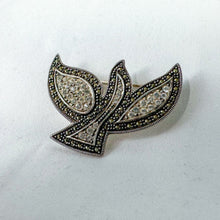 Load image into Gallery viewer, Vintage Sterling Silver &amp; Marcasite Dove Brooch
