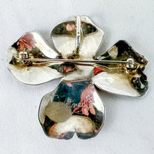 Load image into Gallery viewer, Vintage Sterling Silver Dogwood Flower Brooch/Pendant
