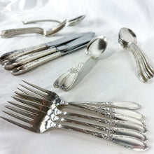 Load image into Gallery viewer, Vintage Oneida Heirloom Sterling Silver Virginia Pattern Flatware Set, 30 pcs.

