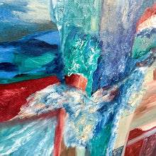 Load image into Gallery viewer, Vintage Framed Signed &amp; Dated Oil-On-Canvas "Cross &amp; Dove" Painting
