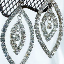 Load image into Gallery viewer, Vintage "Miss America" Rhinestone Dangling Earrings
