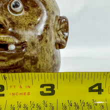 Load image into Gallery viewer, Signed Marvin Bailey Mini Tan &amp; Brown 3-Teeth Ugly Face Jug
