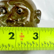 Load image into Gallery viewer, Double-Signed Marvin Bailey Green 4 Teeth Mini Ugly Face Jug
