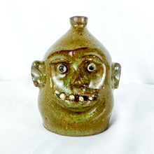 Load image into Gallery viewer, Double-Signed Marvin Bailey Green 4 Teeth Mini Ugly Face Jug
