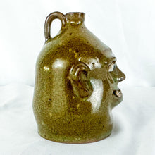 Load image into Gallery viewer, Double-Signed Marvin Bailey Green 4 Teeth Mini Ugly Face Jug
