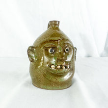 Load image into Gallery viewer, Double-Signed Marvin Bailey Green 4 Teeth Mini Ugly Face Jug
