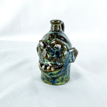 Load image into Gallery viewer, Signed Marvin Bailey Tiny Dark Blue Bug-Eyed 3.5 Teeth Ugly Face Jug
