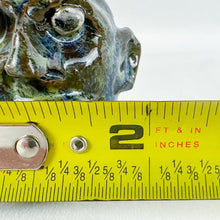 Load image into Gallery viewer, Signed Marvin Bailey Tiny Dark Blue Bug-Eyed 3.5 Teeth Ugly Face Jug
