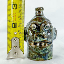 Load image into Gallery viewer, Signed Marvin Bailey Tiny Dark Blue Bug-Eyed 3.5 Teeth Ugly Face Jug
