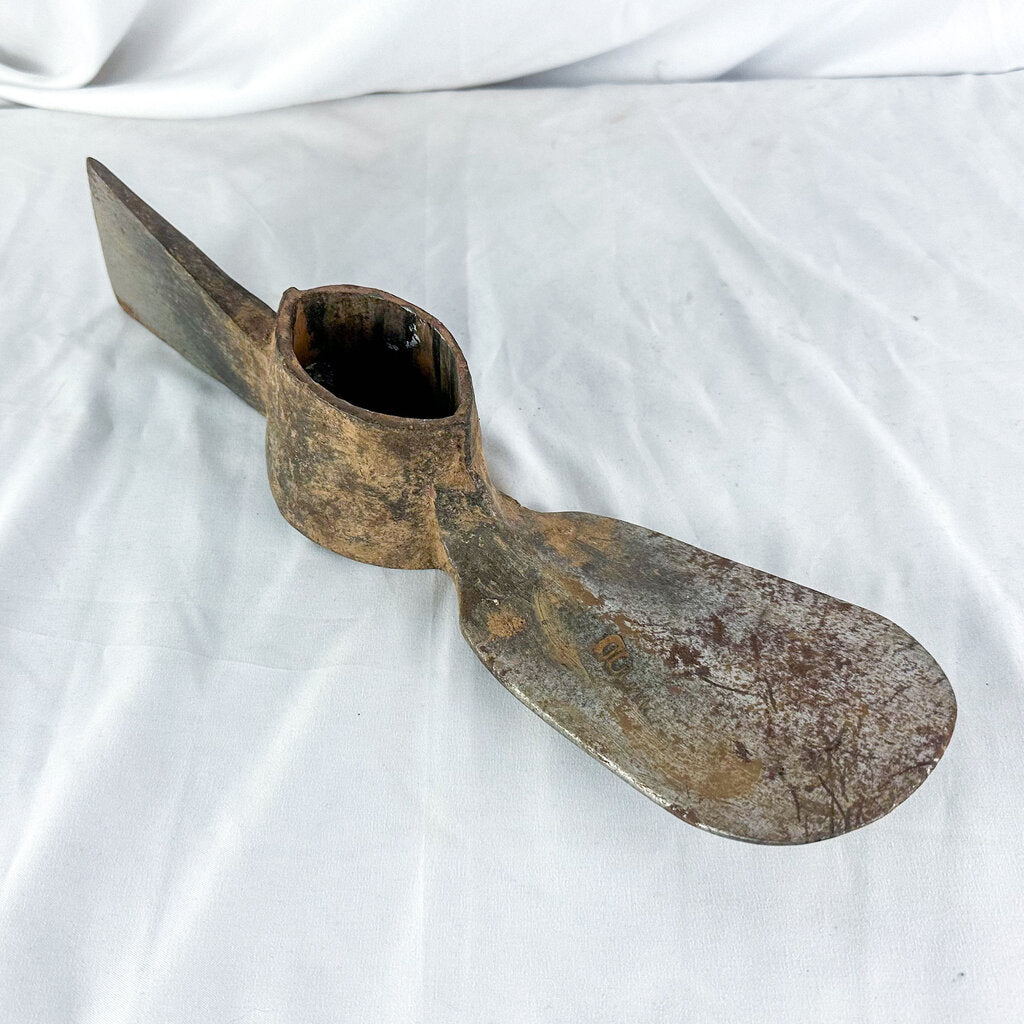 Vintage Metal Cutter Mattock Head (Adze/Hoe & Axe Blade), No