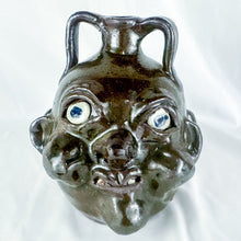 Load image into Gallery viewer, 2002 Signed Grace Nell Hewell Double-Sided Ugly Face Jug
