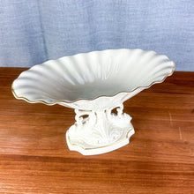 Load image into Gallery viewer, Vintage Lenox Made in USA Porcelain Dolphin Pedestal Bowl
