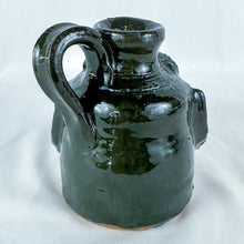 Load image into Gallery viewer, Mary &amp; Stanley Ferguson Small Dark Green 5-Teeth Ugly Face Jug
