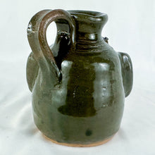 Load image into Gallery viewer, Mary &amp; Stanley Ferguson Small Moss Green 4-Teeth Ugly Face Jug
