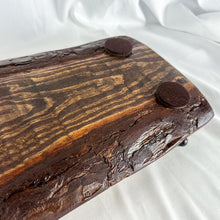 Load image into Gallery viewer, Vintage Wooden Live Edge Display Tray with Handles
