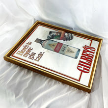 Load image into Gallery viewer, Vintage Gilbey&#39;s Gin &quot;Here&#39;s To More Gin Taste&quot; Bar Mirror Sign
