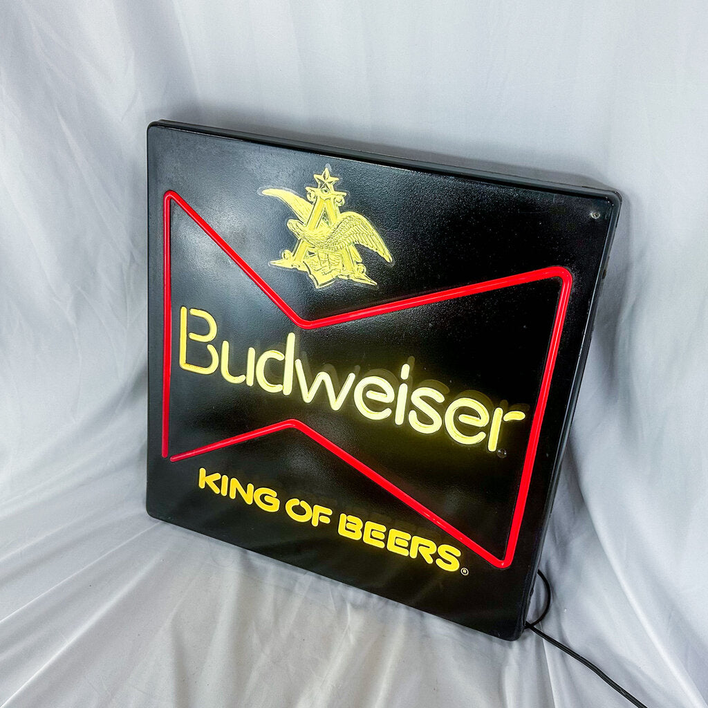 Vintage Budweiser King of Beers Faux Neon Sign