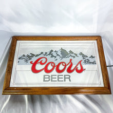 Load image into Gallery viewer, 1978 Coors Beer Rocky Mountain Spring Lighted Mirrored Sign
