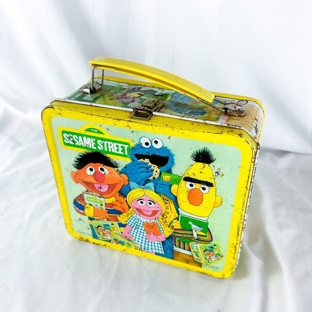 1980s Aladdin Sesame Street Metal Lunchbox, No Thermos