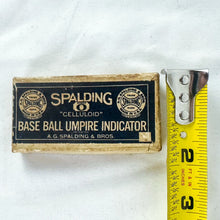 Load image into Gallery viewer, Antique to Vintage Spalding Celluloid Base Ball Umpire Indicator with Original Box
