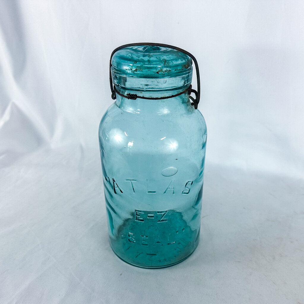 Vintage to Antique Atlas Half Gallon E-Z Seal Jar