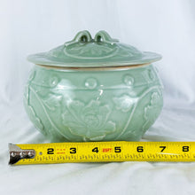 Load image into Gallery viewer, Vintage Artist Signed Chinese Longquan Celadon Covered Dish
