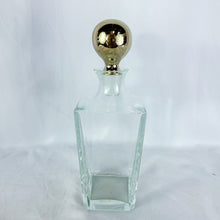 Load image into Gallery viewer, Vintage Liquor Decanter with Gold Colored Stopper
