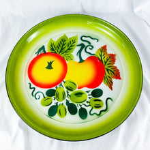 Load image into Gallery viewer, 1960s 18-inch Green, Yellow, Orange Enamelware Serving Tray
