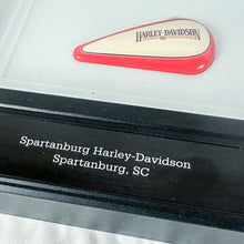 Load image into Gallery viewer, Vintage Harley Davidson Spartanburg SC Mini Gas Tank Set Shadow Box
