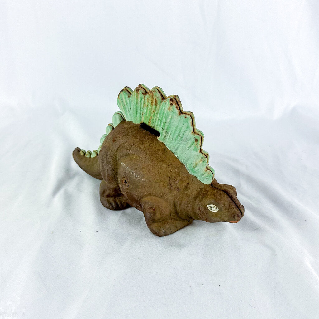 Vintage Cast Iron Stegosaurus Dinosaur Bank