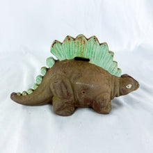 Load image into Gallery viewer, Vintage Cast Iron Stegosaurus Dinosaur Bank
