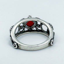 Load image into Gallery viewer, Vintage Carolyn Pollack Relios Sterling Silver Red Stone Ring, Size 6.25
