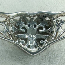 Load image into Gallery viewer, Vintage Sterling Silver Lace Cross Heart Ring, Size 9.5
