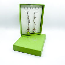 Load image into Gallery viewer, Vintage TWEEDS Sterling Silver Spiral &amp; Heart Dangling Earrings, Original Box
