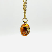 Load image into Gallery viewer, Mini Orange Imperial Egg Pendant with Chain
