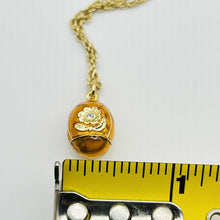 Load image into Gallery viewer, Mini Orange Imperial Egg Pendant with Chain
