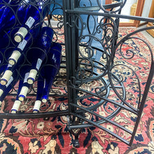 Load image into Gallery viewer, Vintage Wrought Iron Hand-Made Steel Top Wine Rack Table Bar, Bottles Not Included *Local Pick-Up Only*
