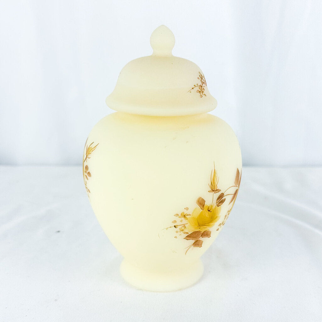 1979 Fenton Hand-Painted L Everson Hershey Chocolate Roses on