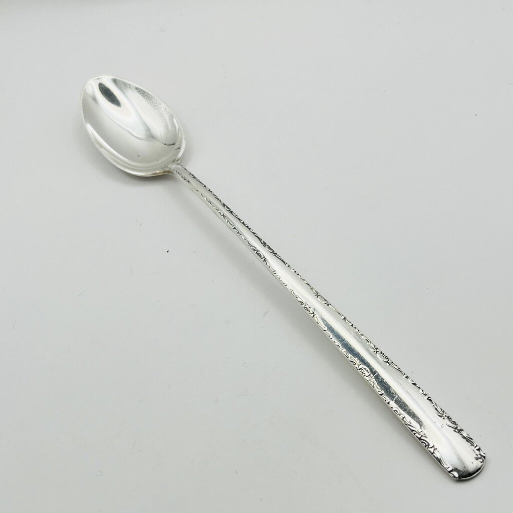 Iced Tea Spoon 7 1/2, Gorham Sterling, 1941-1942 Camellia