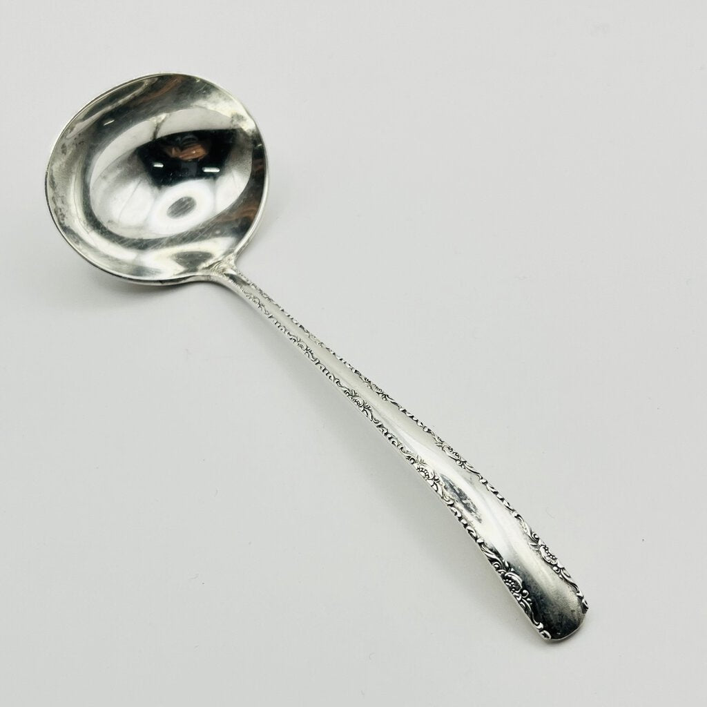 Gravy Ladle 5 1/2, Gorham Sterling, 1941-1942 Camellia