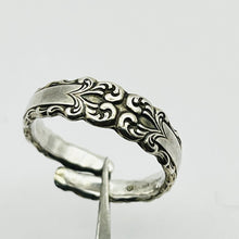 Load image into Gallery viewer, Ring, Sterling Silver, Formerly International Sterling utensil, Adjustable, Currently Size 5.75
