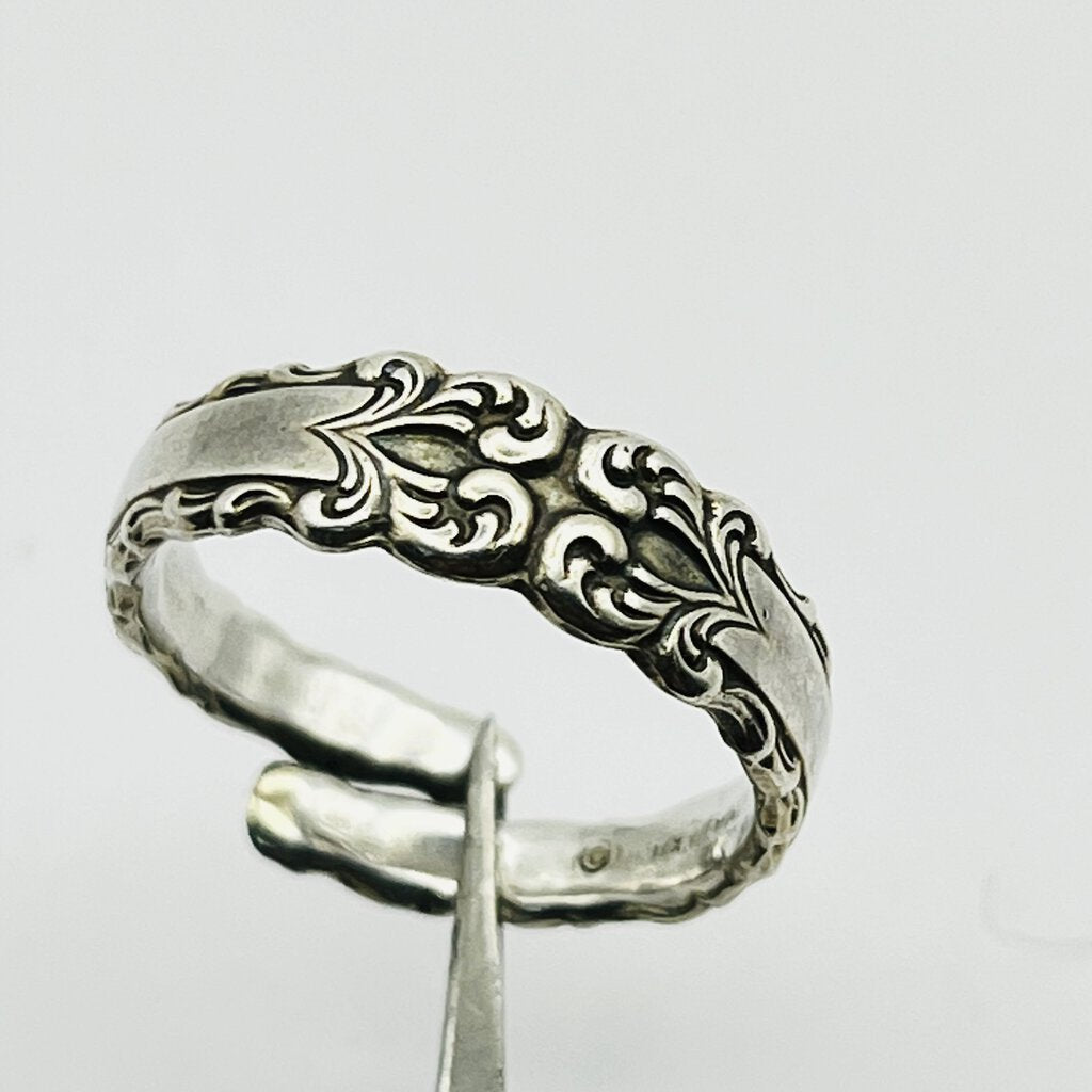 Ring, Sterling Silver, Formerly International Sterling utensil, Adjustable, Currently Size 5.75