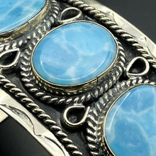 Load image into Gallery viewer, Bracelet, Cuff, Steel, Native American, with Five Flat Cabochons
